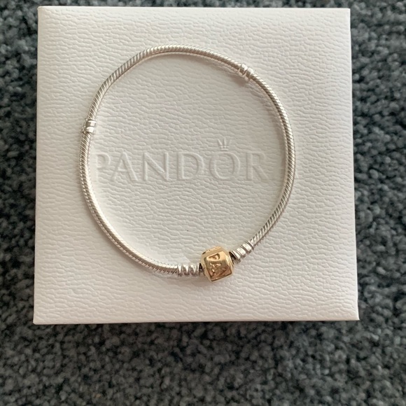Pandora 14k gold clasp bracelet - Picture 1 of 4